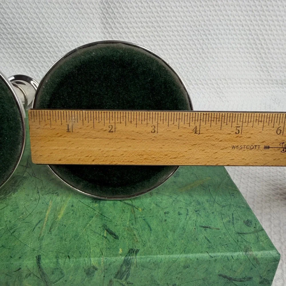 Vintage Lanthe C34 Silver Plated Taper Candlestick Holders Floral Set of 2 7in